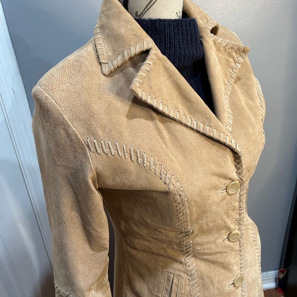 Leather trench coat size small - Picture 13 of 14
